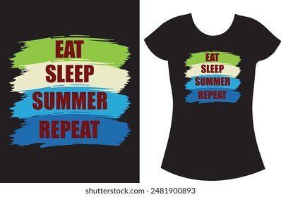Summer Beach Retro Vintage T shirt design.