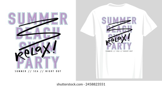 Summer beach retro vintage typography. Vector illustration design for fashion, t shirt, tee, graphic, print, poster.