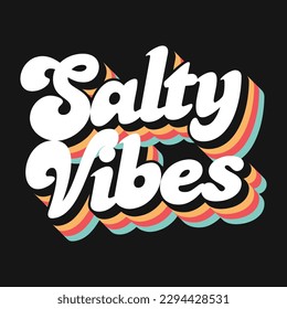  Summer Beach Retro Wavy Vektor T-Shirt Design