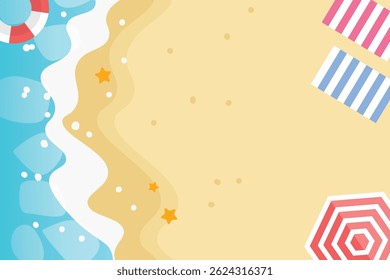 Summer beach sale banner template background design. Vector illustration.