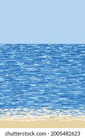 Summer beach scenery. Good for use as a decorative poster or background image.