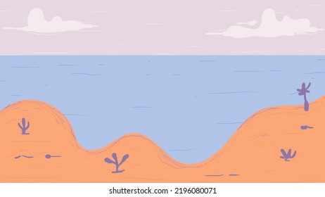 Summer Beach and Sea Natural Background