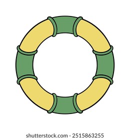 Summer Beach Sea Ocean Illustration Vintage Design Flat Vector