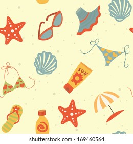 Summer Beach Seamless pattern