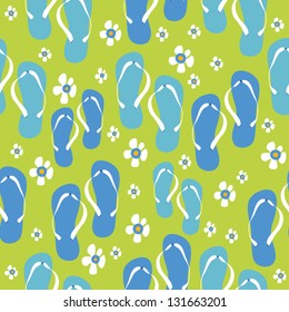 summer beach seamless vector pattern