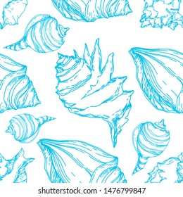 Summer beach seashell tropical elements