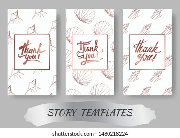Summer beach seashells on white background