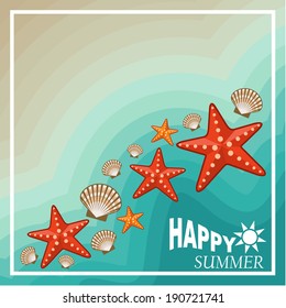 Summer beach set. vector