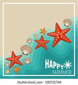 Summer beach set. vector