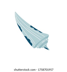 Verano, playa, concha, algas marinas, garabatos aislados en un fondo blanco. Dibujo a mano dibujos animados estilo escandinavo de diseño nórdico para moda o interior o cubierta o textil o fondo.