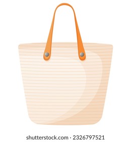 Summer, beach , shopping bag isolated on white.
