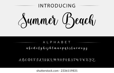 Summer Beach Signatur Font Calligraphy Logotype Schriftart Schriftart Schriftart Schrift handschriftlich