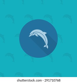 Summer and Beach Simple Flat Icon, Travel and Vacation. Vector