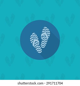 Summer and Beach Simple Flat Icon, Travel and Vacation. Vector