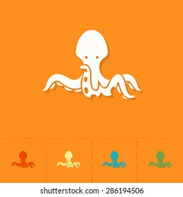 Summer and Beach Simple Flat Icons. Vector
