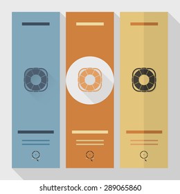 Summer and Beach Simple Flat Icons, Travel and Vacation. Vector