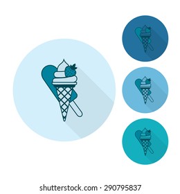Summer and Beach Simple Flat Icons, Travel and Vacation. Vector
