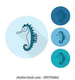 Summer and Beach Simple Flat Icons, Travel and Vacation. Vector