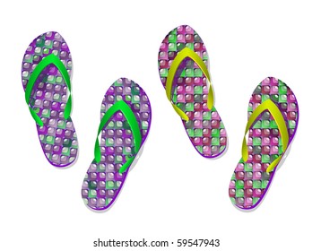 summer beach slippers