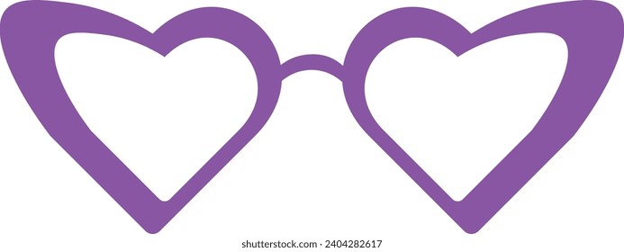 Summer Beach Sunglasses Icon With Cartoon Design. Isolated On White Background. Vector Illustration.