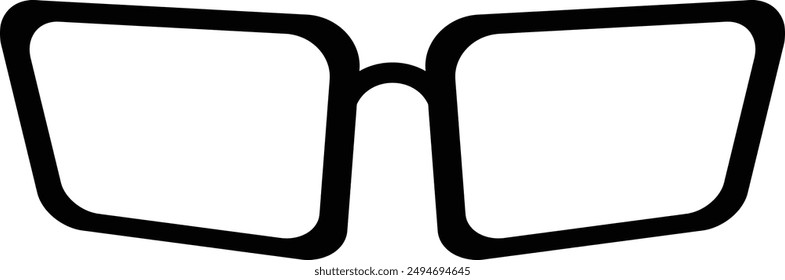 Summer Beach Sunglasses Silhouette on White Background. Vector Illustration in Flat Style.