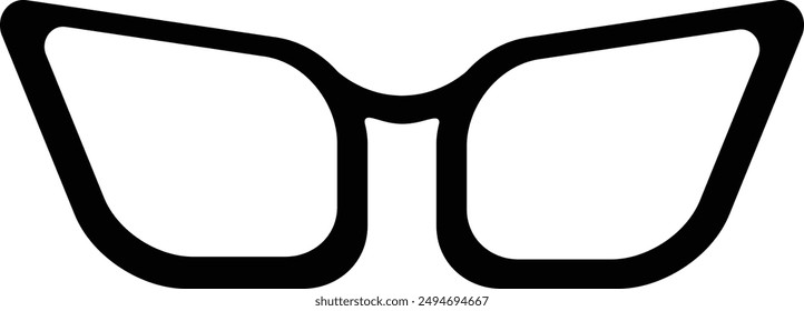 Summer Beach Sunglasses Silhouette on White Background. Vector Illustration in Flat Style.