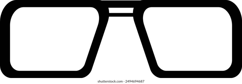 Summer Beach Sunglasses Silhouette on White Background. Vector Illustration in Flat Style.