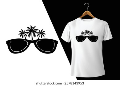 Summer Beach Sunglasses T-Shirt Design 