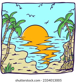 Summer Beach Sunset vacation vibes