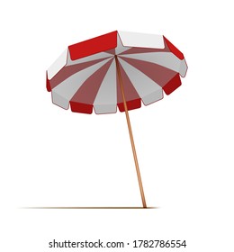 Summer Beach Sunshade. Sun Umbrella. Summertime Vacation Copy Space Template. EPS10 Vector