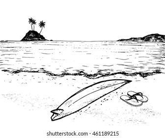 Surfboard Draw Images Stock Photos Vectors Shutterstock