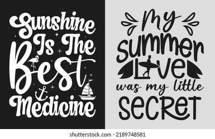 summer beach SVG typography t-shirt design