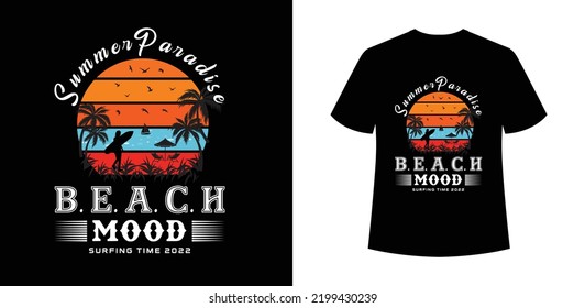 Summer Beach t shirt Design