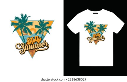 summer beach t shirt design