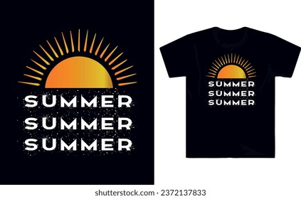 Summer beach t shirt design