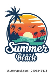 summer beach t shirt design