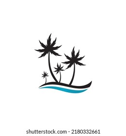 Summer beach template design. style creative vector illustration