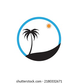 Summer beach template design. style creative vector illustration