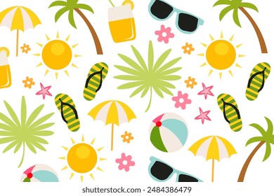 Summer beach template with an inscription
