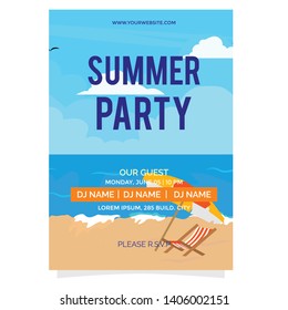 summer beach templates isolated on paradise background