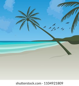 Summer beach tropical beauty scene