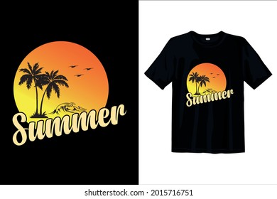 Summer beach T-Shirt design for man and woman