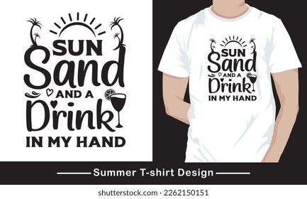 summer beach t-shirt design template.