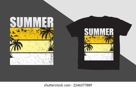 Summer beach t-shirt template for you