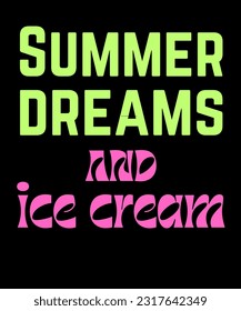 Summer Beach typography Premium Design