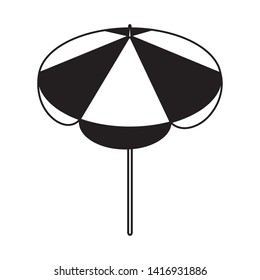 summer beach umbrella isolated icon