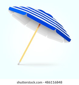 Summer beach umbrella, parasol. Sun protection vector concept. Shade from sunlight illustration