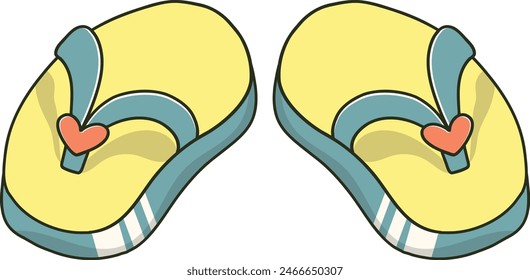 Sommerurlaub Element. mit trendigem Cartoon-Design.