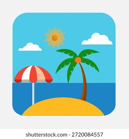 Icono de apartamento de vacaciones de Summer Beach