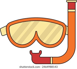 Summer Beach Vacation Icon. Vector Illustration in Cartoon Design.